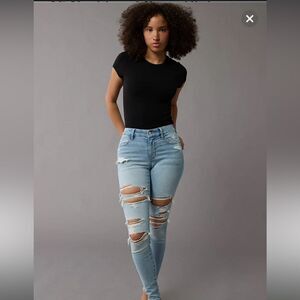 American Eagle Curvy next level stretch hi rise jeggings women’s size 4